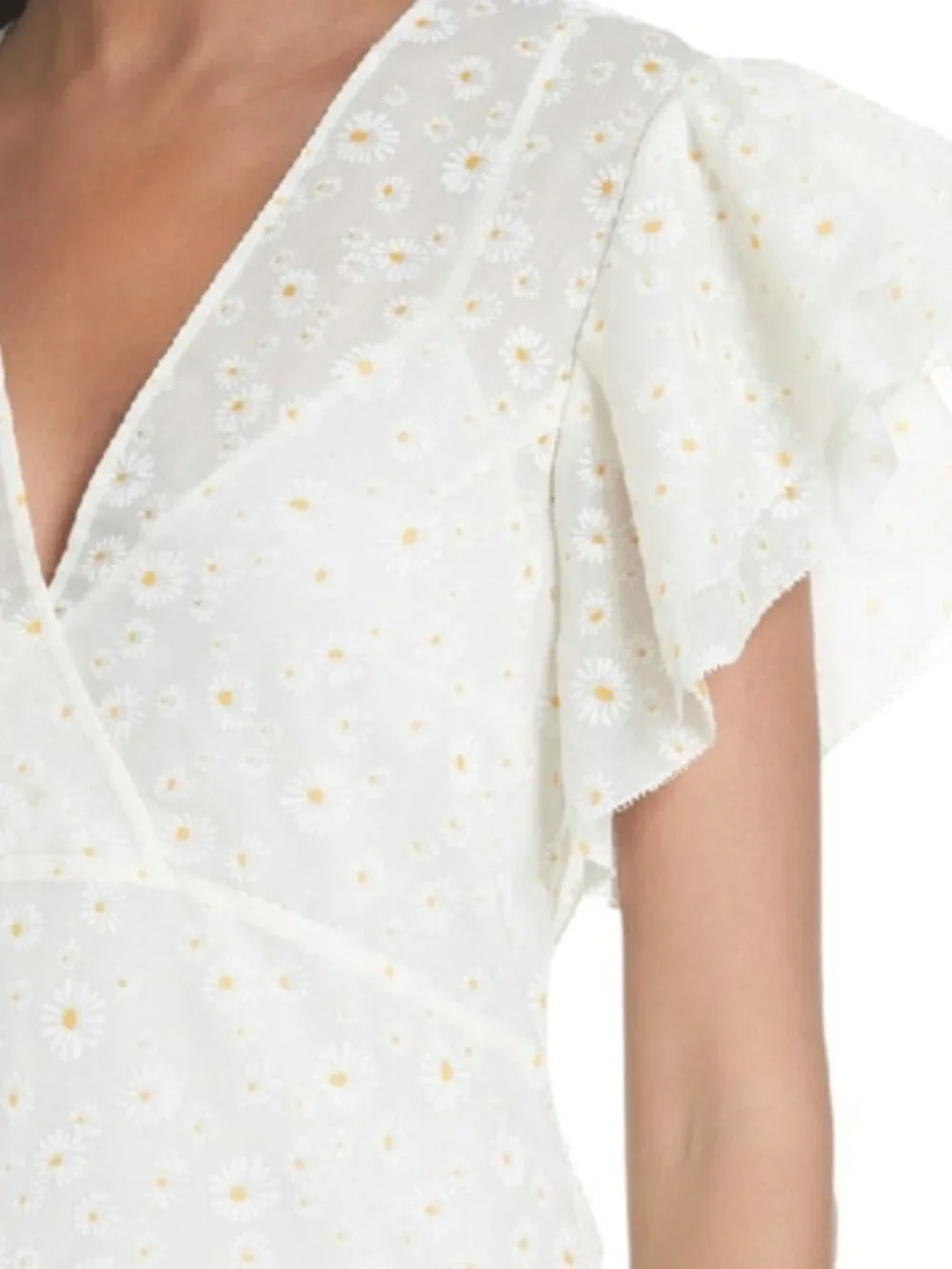 Tory Burch Susanna Daisy Floral Silk Cotton Dress Yellow Size 6 NWT Luxury